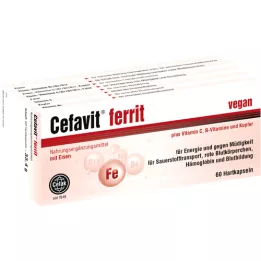 CEFAVIT Ferīta cietās kapsulas, 60 gab