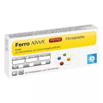 FERRO AIWA 100 mg apvalkotās tabletes, 20 gab FERRO AIWA 100 mg apvalkotās tabletes, 20 gab