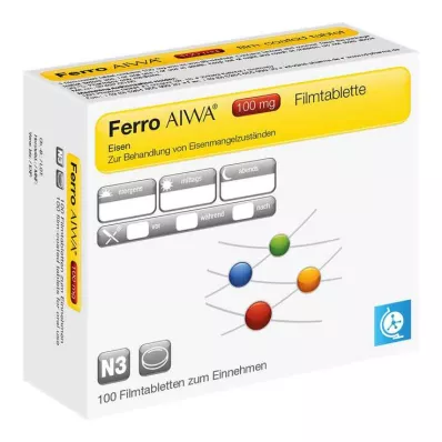 FERRO AIWA 100 mg apvalkotās tabletes, 100 gab FERRO AIWA 100 mg apvalkotās tabletes, 100 gab
