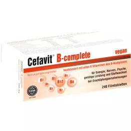 CEFAVIT B-complete apvalkotās tabletes, 240 gab