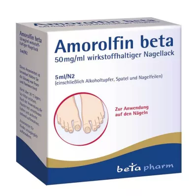 AMOROLFIN beta 50 mg/ml nagu laka, kas satur aktīvo vielu, 5 ml AMOROLFIN beta 50 mg/ml nagu laka, kas satur aktīvo vielu, 5 ml