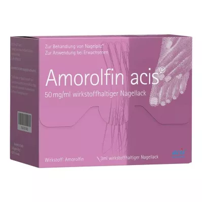 AMOROLFIN acis 50 mg/ml nagu laka, kas satur aktīvo vielu, 3 ml AMOROLFIN acis 50 mg/ml nagu laka, kas satur aktīvo vielu, 3 ml