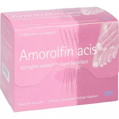 AMOROLFIN acis 50 mg/ml nagu laka, kas satur aktīvo vielu, 6 ml