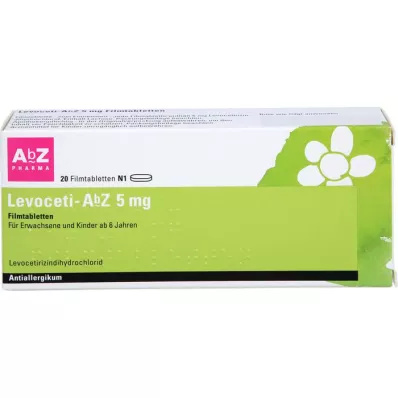LEVOCETI-AbZ 5 mg apvalkotās tabletes, 20 gab