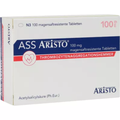 ASS Aristo 100 mg zarnās apvalkotās tabletes, 100 gab