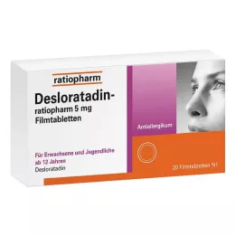 DESLORATADIN-ratiopharm 5 mg apvalkotās tabletes, 20 gab