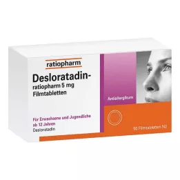 DESLORATADIN-ratiopharm 5 mg apvalkotās tabletes, 50 gab