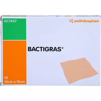 BACTIGRAS Antiseptiska parafīna marle 10x10 cm, 10 gab