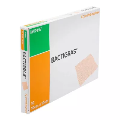 BACTIGRAS Antiseptiska parafīna marle 10x10 cm, 10 gab BACTIGRAS Antiseptiska parafīna marle 10x10 cm, 10 gab