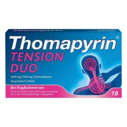 THOMAPYRIN TENSION DUO 400 mg/100 mg apvalkotās tabletes, 18 gab