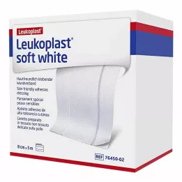 LEUKOPLAST mīksts balts ģipsis 8 cmx5 m ruļļos, 1 gab