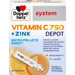 DOPPELHERZ C vitamīns 750 Depot sistēmas granulas, 20 gab