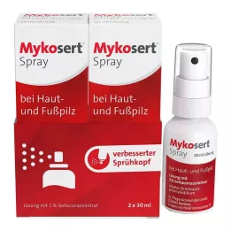 MYKOSERT Izsmidzināms līdzeklis ādai un sportistu pēdām, 2X30 ml