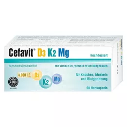 CEFAVIT D3 K2 Mg 4000 I.U. cietās kapsulas, 60 gab