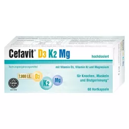 CEFAVIT D3 K2 Mg 7000 I.U. cietās kapsulas, 60 gab