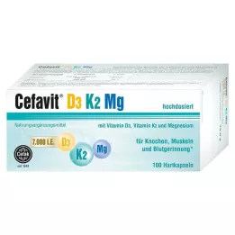 CEFAVIT D3 K2 Mg 7000 I.U. cietās kapsulas, 100 gab