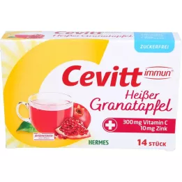 CEVITT Imūnās karstās granātābolu granulas bez cukura, 14 gab