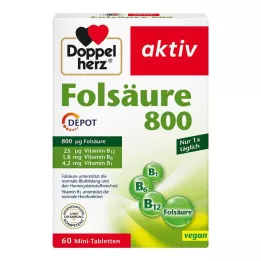 DOPPELHERZ Folijskābe 800 Depot tabletes, 60 kapsulas