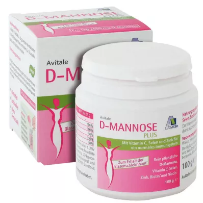 D-MANNOSE PLUS 2000 mg pulveris ar vitamīniem un minerālvielām, 100 g D-MANNOSE PLUS 2000 mg pulveris ar vitamīniem un minerālvielām, 100 g