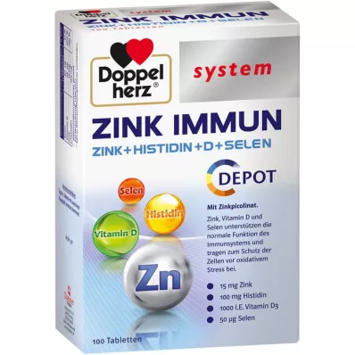 DOPPELHERZ Zinc Immune Depot sistēmas tabletes, 100 kapsulas