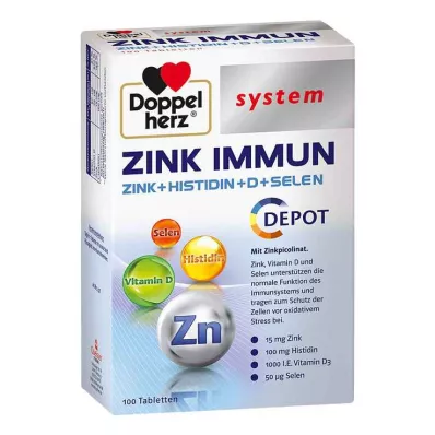 DOPPELHERZ Zinc Immune Depot sistēmas tabletes, 100 kapsulas DOPPELHERZ Zinc Immune Depot sistēmas tabletes, 100 kapsulas