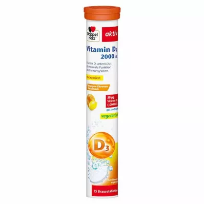 Doppelherz Vitamīns D3 2000 SV putojošās tabletes, 15 gab Doppelherz Vitamīns D3 2000 SV putojošās tabletes, 15 gab