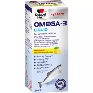 DOPPELHERZ Omega-3 šķidrā sistēma, 150 ml