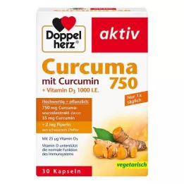 DOPPELHERZ Curcuma 750 kapsulas, 30 kapsulas