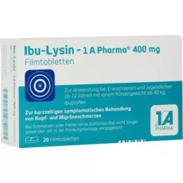 IBU-LYSIN 1A Pharma 400 mg apvalkotās tabletes, 20 gab