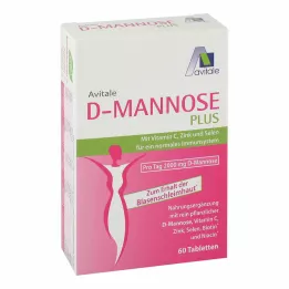 D-MANNOSE PLUS 2000 mg tabletes ar vitamīniem un minerālvielām, 60 gab