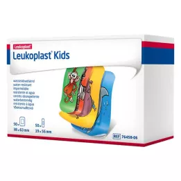 LEUKOPLAST bērnu sloksnes 38x63mm/19x56mm katra 50 gab., 100 gab