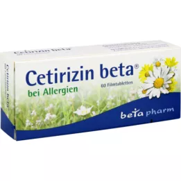 CETIRIZIN beta apvalkotās tabletes, 60 gab