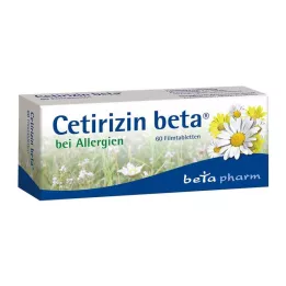 CETIRIZIN beta apvalkotās tabletes, 60 gab