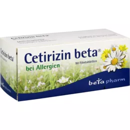 CETIRIZIN beta apvalkotās tabletes, 90 gab