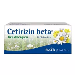 Cetirizine beta apvalkotās tabletes pret alerģijām, 90 gab