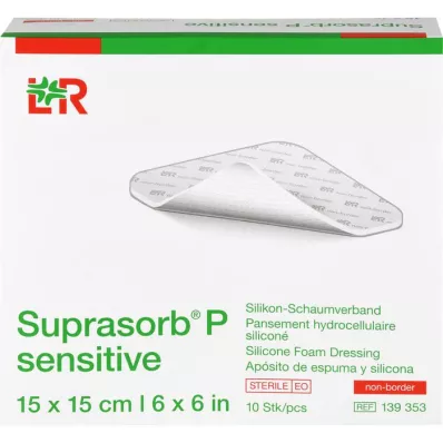SUPRASORB P sensitive PU-Putu v.non-bor.15x15cm, 10 gab
