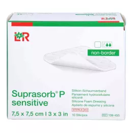 SUPRASORB P sensitive PU-Putu v.non-bor.7,5x7,5, 10 gab