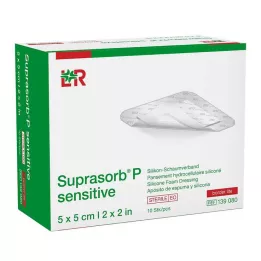 SUPRASORB P sensitive PU-Putu v.bor.lite 5x5cm, 10 gab