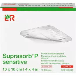 SUPRASORB P sensitive PU-Putu v.bor.lite 10x10cm, 10 gab