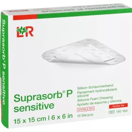 SUPRASORB P sensitive PU-Putu v.bor.lite 15x15cm, 10 gab