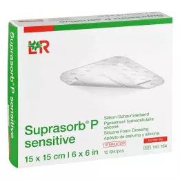 SUPRASORB P sensitive PU-Putu v.bor.lite 15x15cm, 10 gab