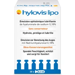 HYLOVIS lipo acu pilieni, vienas devas pipetes, 30X0,4 ml