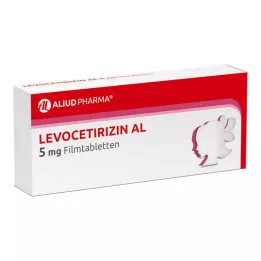 LEVOCETIRIZIN AL 5 mg apvalkotās tabletes, 100 gab