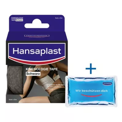 Hansaplast Sport Kinezioloģijas lente 5 cm x 5 m melna, 1 gab Hansaplast Sport Kinezioloģijas lente 5 cm x 5 m melna, 1 gab