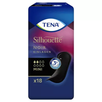 TENA® Silhouette NOIR Mini paliktņi nesaturēšanai, 18 gab TENA® Silhouette NOIR Mini paliktņi nesaturēšanai, 18 gab