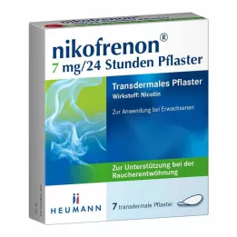 NIKOFRENON 7 mg/24 stundu transdermāls plāksteris, 7 gab