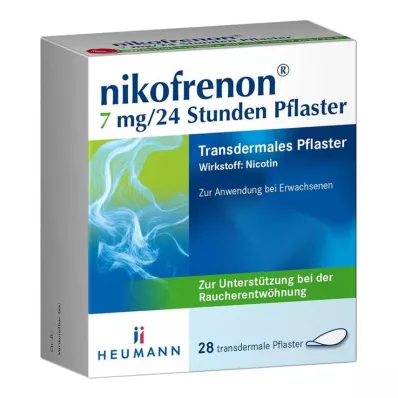 nikofrenon 7 mg/24 stundu plāksteris, 28 gab