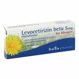 LEVOCETIRIZIN beta 5 mg apvalkotās tabletes, 20 gab