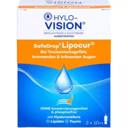 HYLO-VISION SafeDrop Lipocur acu pilieni, 2X10 ml