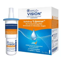 HYLO-VISION SafeDrop Lipocur acu pilieni, 2X10 ml
